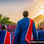 아이티에서 유명한 정치적 사건 및 논란 - **Haitian Independence: The Dawn of Freedom**
    A vibrant and triumphant scene depicting the celeb...